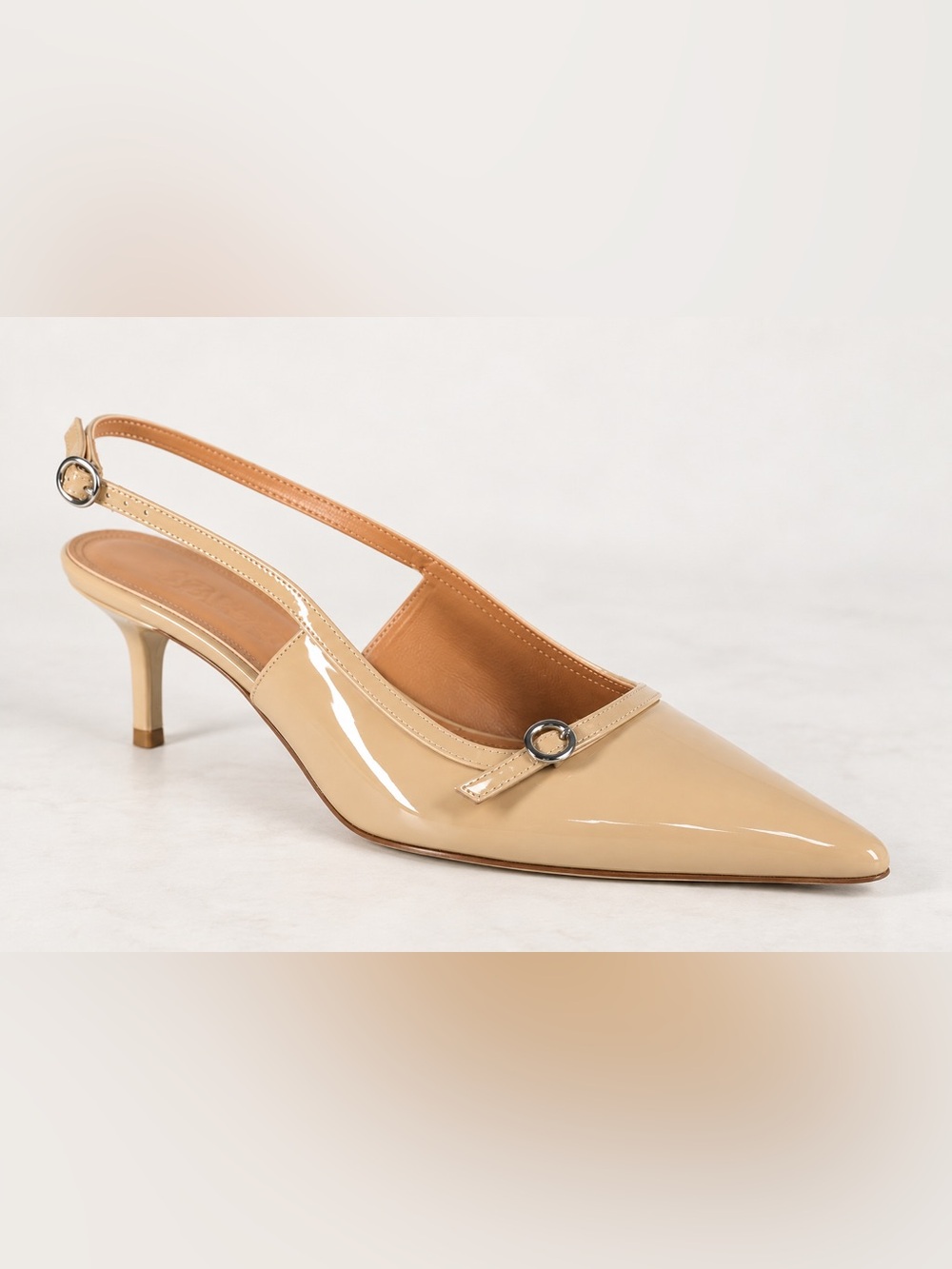 AEYDE Women's Saba Leather Slingback Heels